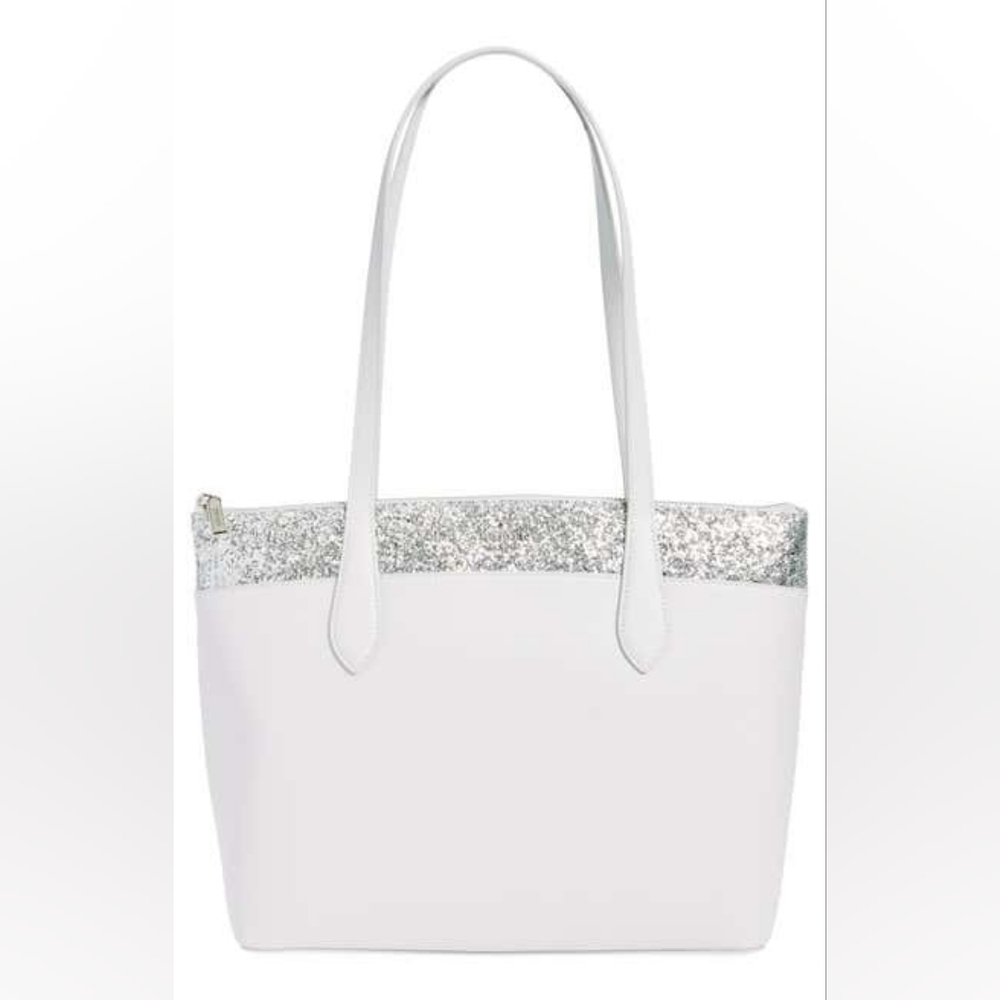 Kate Spade New York flash glitter tote, One Size, GREY